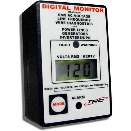 

BTLINK AECM20020-3-012 Electra Check Digital Monitor for All AC Power Sources Black with White Face Small