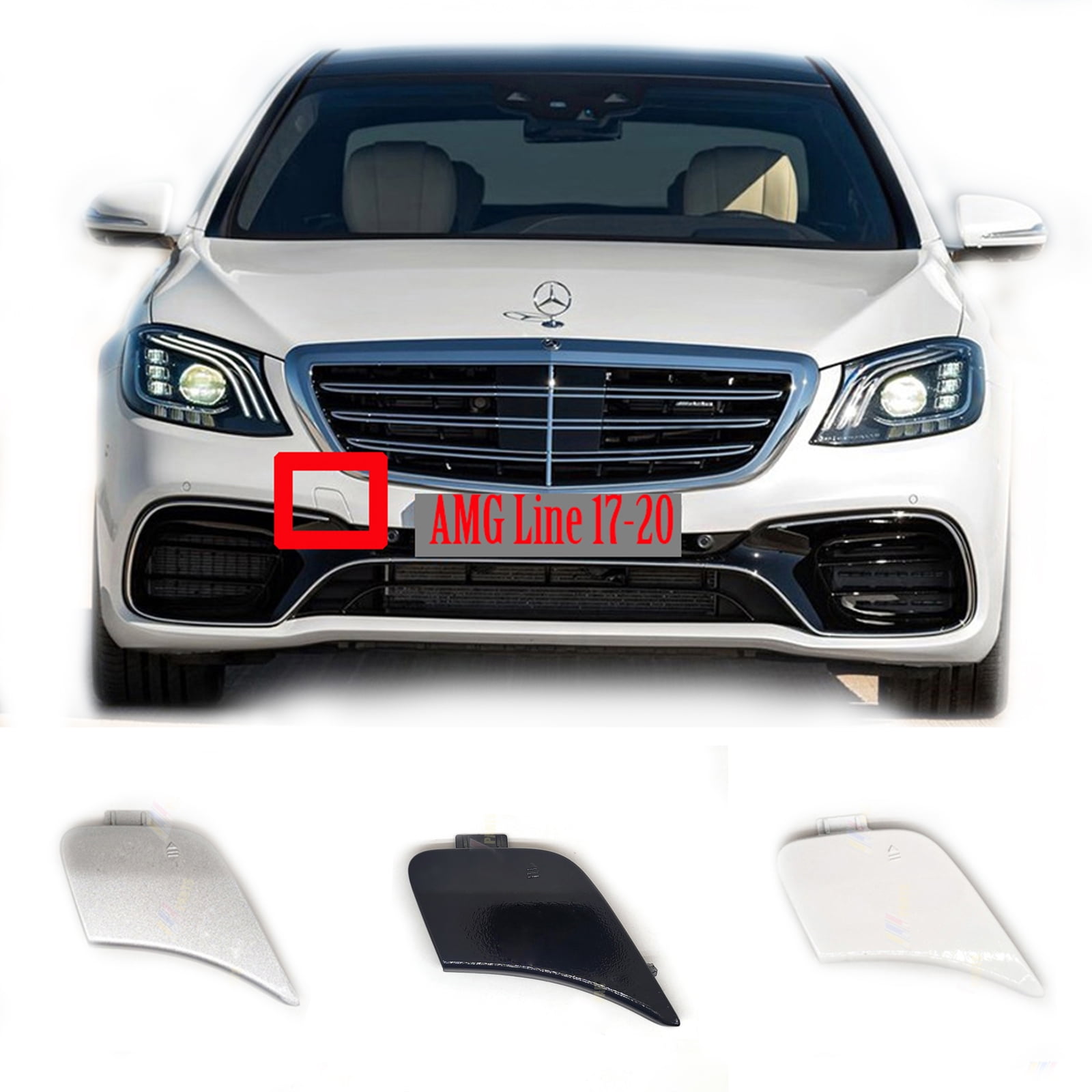 Trimla Front Tow Cover Fit 17-21 Mercedes-AMG S Class W222 for