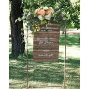 HAOSHICS Wedding Arch Flowers, 30 Inch Rustic Artificial Floral Swag for Lintel, Arbor and Ceremony, Green Leaves Rose Peony Door Wreath Reception Backdrop Home Decoration, Champagne