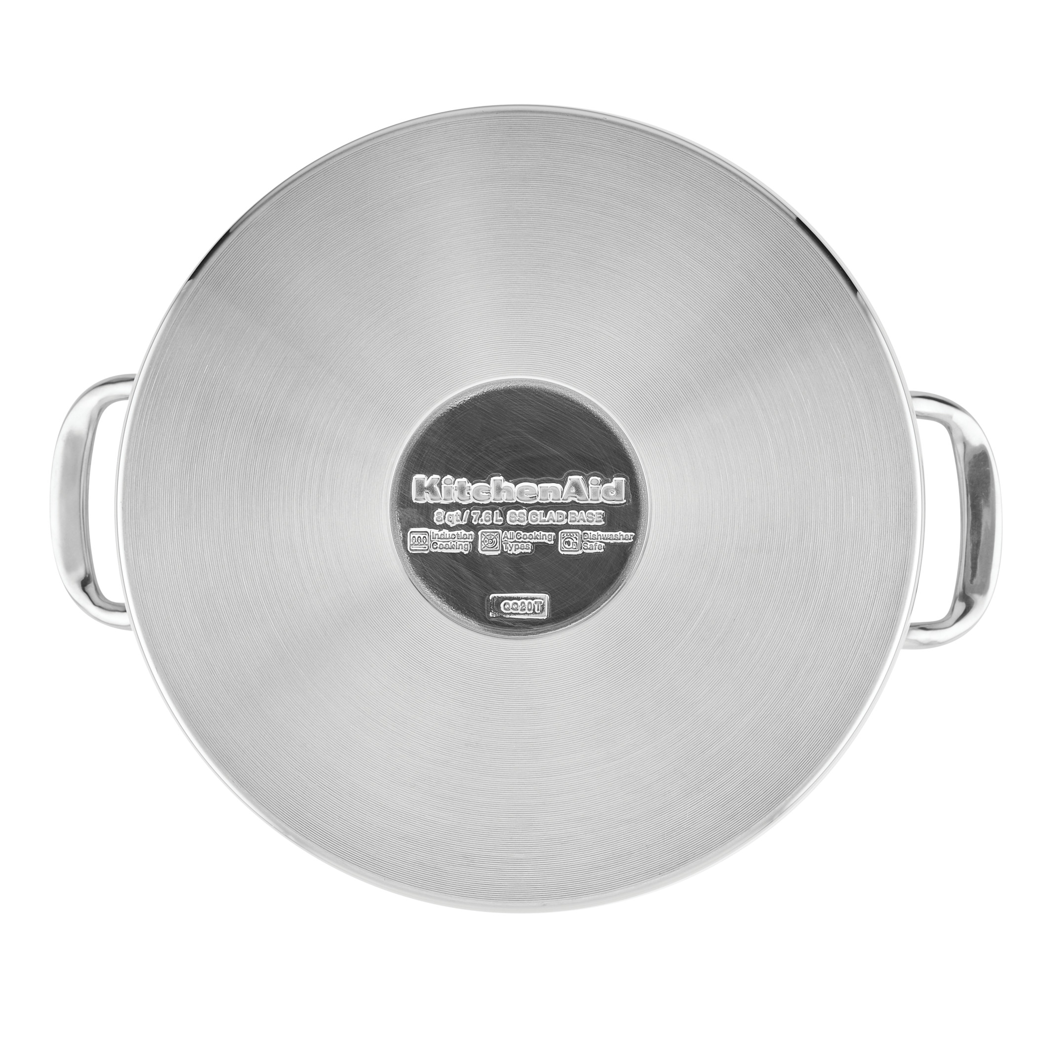 KitchenAid 3-Ply Base 8 Quart Stockpot,Stainless Steel,Brushed