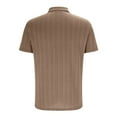 thumbnail image 4 of AHTJRT Mens Sporty Short Sleeve Zip Up Golf Tops Flexible Fit for Golf Khaki S, 4 of 7