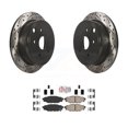 thumbnail image 1 of Transit Auto Rear Coated Drilled Slotted Disc Brake Rotors and Ceramic Pads Kit for Car Subaru WRX KDA-102016, 1 of 11