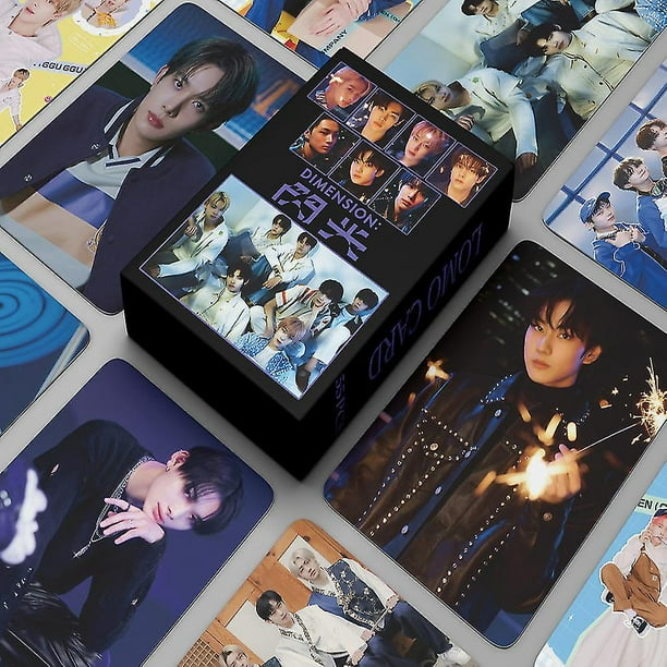 55 unids/set Kpop Enhypen Dimensión: Tarjetas postales de respuesta, álbum de fotos En Lomo, tarjetas fotográficas En-connect para regalo de fanáticos de Kpop