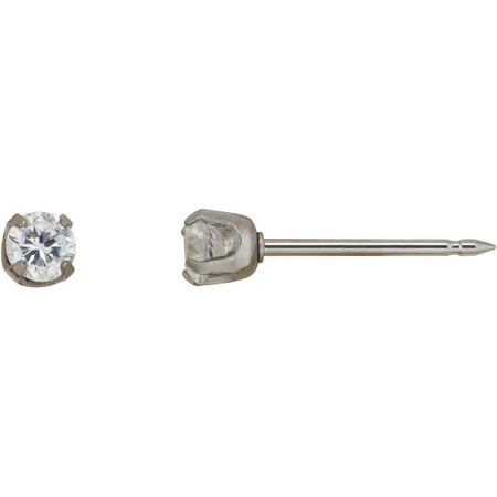 Home Ear Piercing Kit with Stainless Steel 3mm CZ (Best Earring Metal For Sensitive Ears)