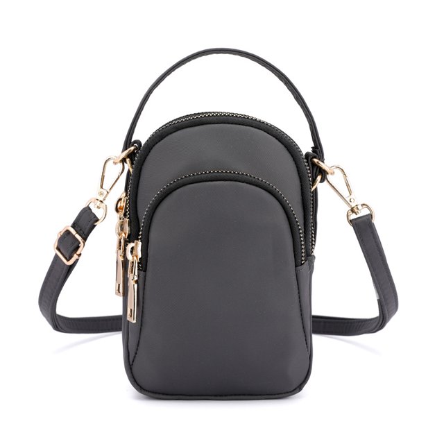 Bolsa bandolera de nailon para mujer, monedero elegante para el trabajo (gris claro) Ndcxsfigh Para Estrenar