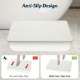 thumbnail image 6 of LIZEVINC Non-Slip Diatomaceous Earth Stone Bath Mat – Super Absorbent Quick Dry Diatomite Shower Mat for Bathroom Floor, Fast Drying Bathroom Mat, 23.6" x 15.4", White, 6 of 11