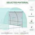 thumbnail image 5 of Outsunny 20' x 10' x 7' Walk-In Tunnel Greenhouse, Garden Warm House, Large Hot House Kit with 8 Roll-up Windows & Roll Up Door, Steel Frame, Green, 5 of 11