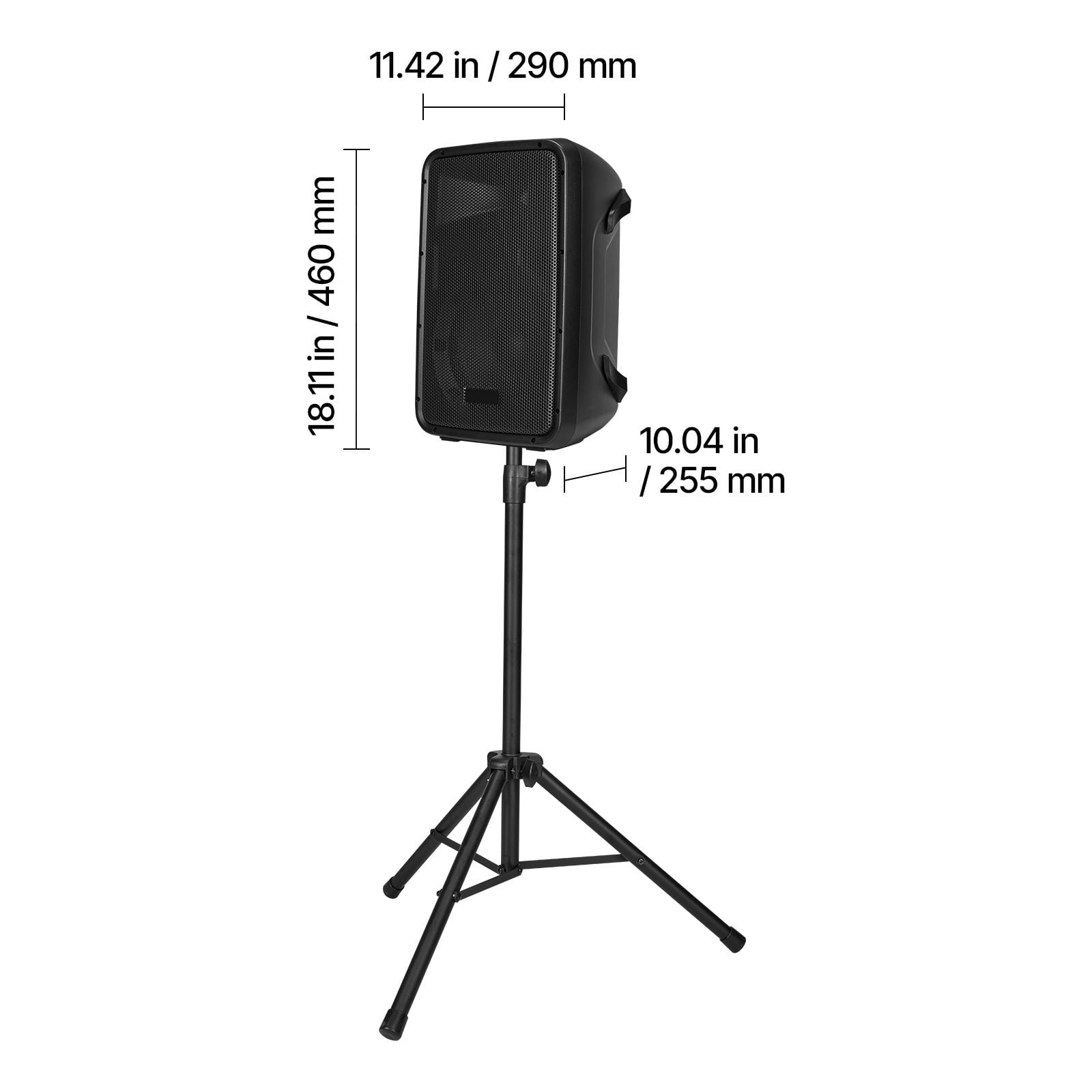 Portable PA System, 300W Powered, Sound System Set with 8 Channel Mixer, Dual Speakers, Wireless Bluetooth, Microphone, Compact Stands, USB SD XLR RCA Inputs, Remote Control, for DJs Events