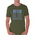 thumbnail image 1 of Awkward Styles Men's Light It Up Blue Support Graphic T-shirt Tops for Autism Awareness, 1 of 4