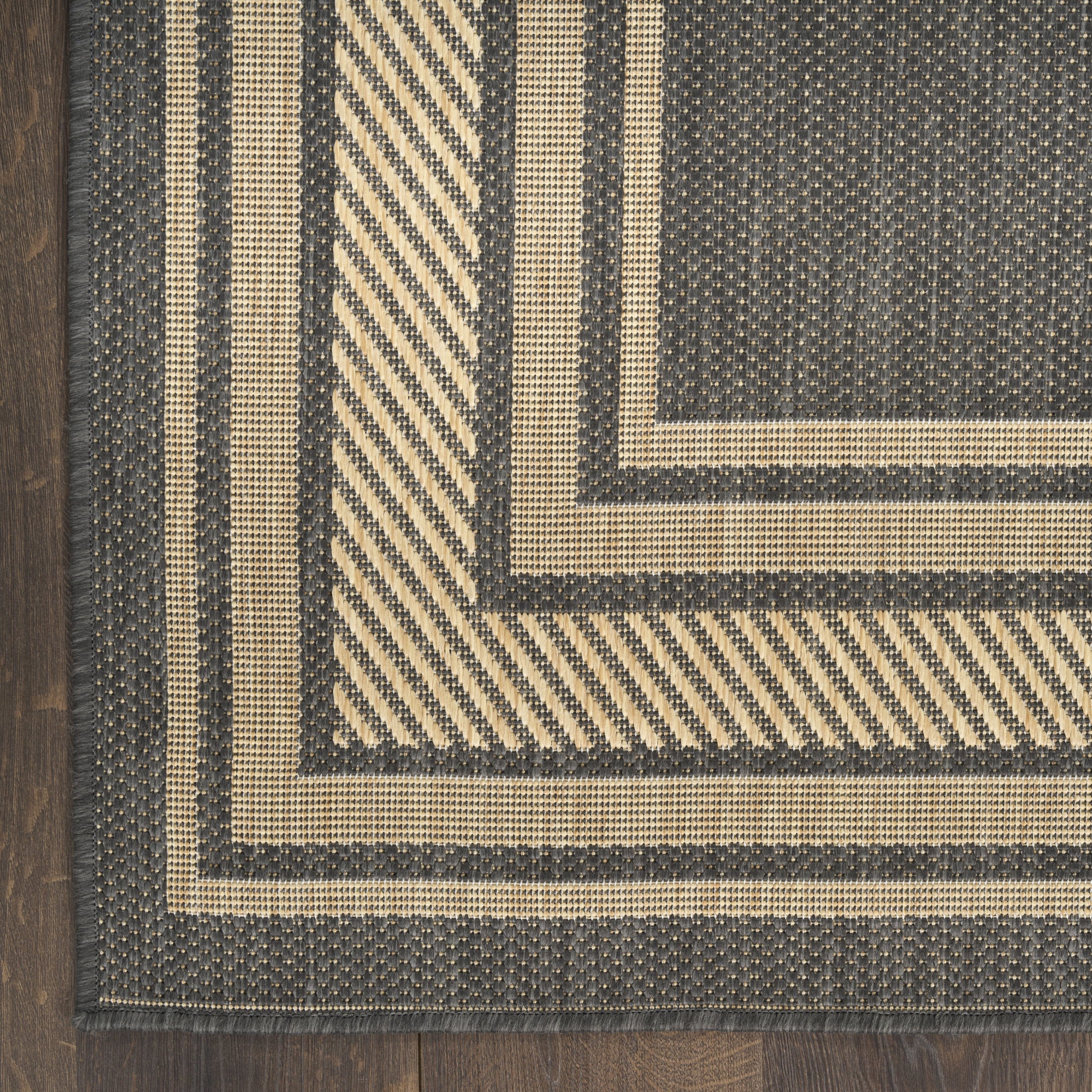 Nourison Horizon Indoor/Outdoor 2' x 3' Charcoal Modern Rug