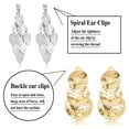 thumbnail image 4 of Jstyle 4 Pairs Clip On Drop Earrings Set Square Rectangle Golden Metal Geometric Clipon Earrings Non Piercing Dangle Earrings, 4 of 6