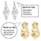 thumbnail image 4 of Jstyle - Juego de 4 pares de pendientes colgantes con clip, cuadrados, rectangulares, de metal dorado, geométricos, sin perforación,Silver & Gold, 4 of 6