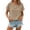 Khaki, variant on Tqcoqu Women's Waffle Knit Crew Neck Henley T-Shirt Button Detail Short Sleeve Casual Summer Tops,Army Green Women's S-XXL