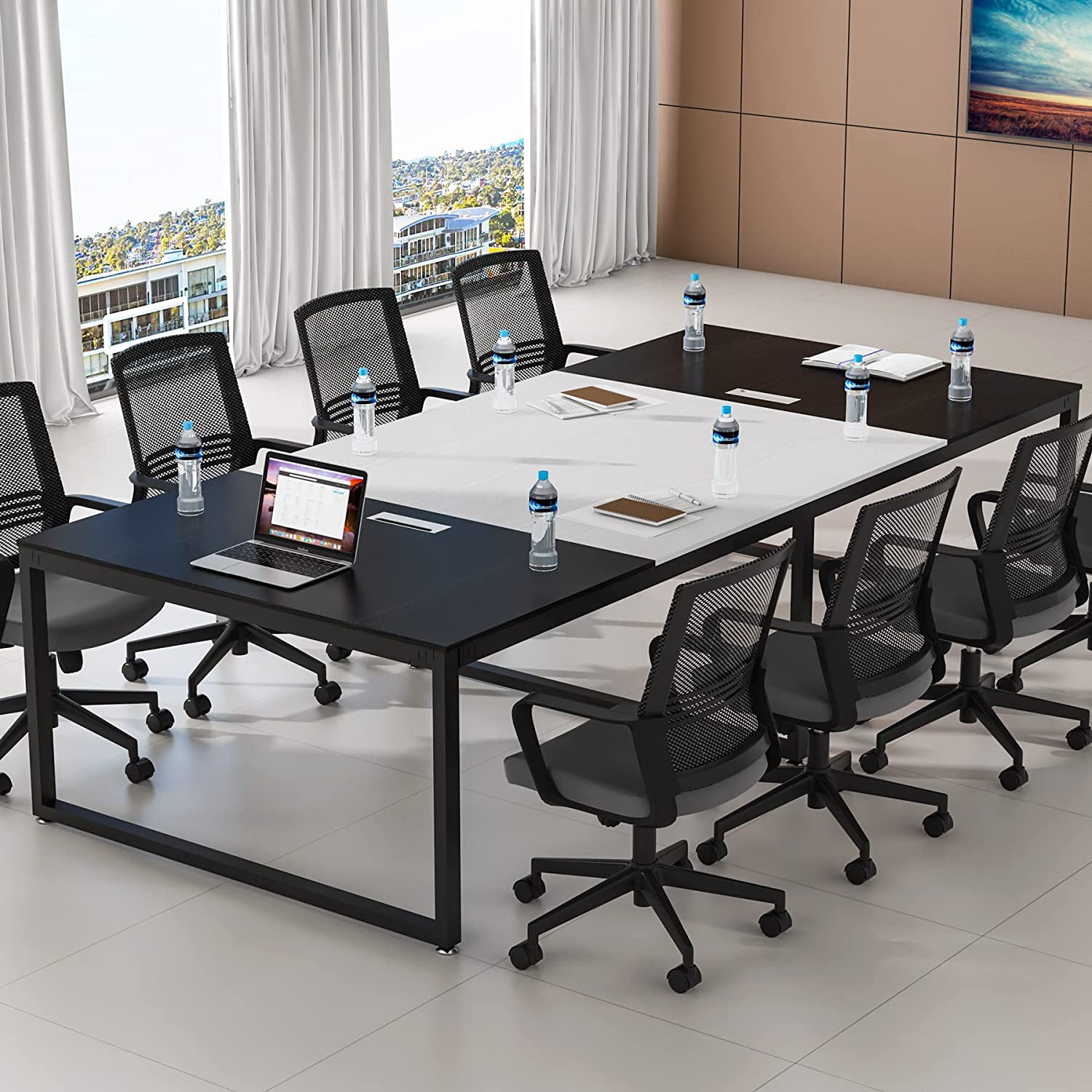 Tribesigns Modern Conference Table with Metal Base, New Zealand | Ubuy