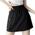 thumbnail image 1 of Timegard Skirts for Women Drawstring Elastic Waist Lightweight Breathable Athletic Running Skirts, 1 of 6