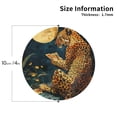 thumbnail image 2 of KLL Drink Coasters Set Round Shape of 4,PU Leather Absorbent Coasters Set Decorative Coffee Cup Coasters Housewarming Gift for Home Decor-Leopard Reading Tarot Cards, 2 of 5
