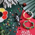thumbnail image 4 of 1201 cuentas navideñas de poni, de plástico rojo a granel con cordón de poliéster encerado, pequeñas, coloridas, para fiestas, verdes, blancas, amarillas y transparentes., 4 of 5