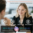 thumbnail image 6 of AI Smart Glasses with 160+ Language Real-Time Translation, Photochromic Lenses, Hands-Free Calls, Music, Noise Cancellation, Voice Assistant & Magnetic Charging - Ideal for Travel, Work & Sports, 6 of 10