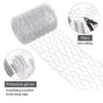 thumbnail image 3 of HLONK Chicken Net Wire with Mini Pliers and Gloves for Craft Projects Galvanized Hexagonal Wire Netting 0.1meter x 3meter, 3 of 7