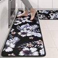 thumbnail image 2 of Kitchen Rugs Sets Of 2,Pioneer Flower Floral Print Pattern Anti Fatigue Kitchen Mat Rugs Non Slip Washable,Decorative Kitchen Floor Mats for Kitchen,Sink,Laundry,17"x47"+17"x47", 2 of 5