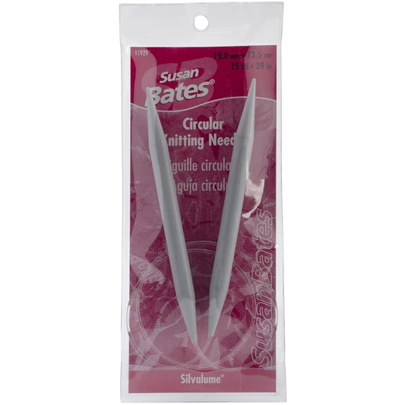 Susan Bates Silvalume Circular Knitting Needles 29"-Size 15/10mm