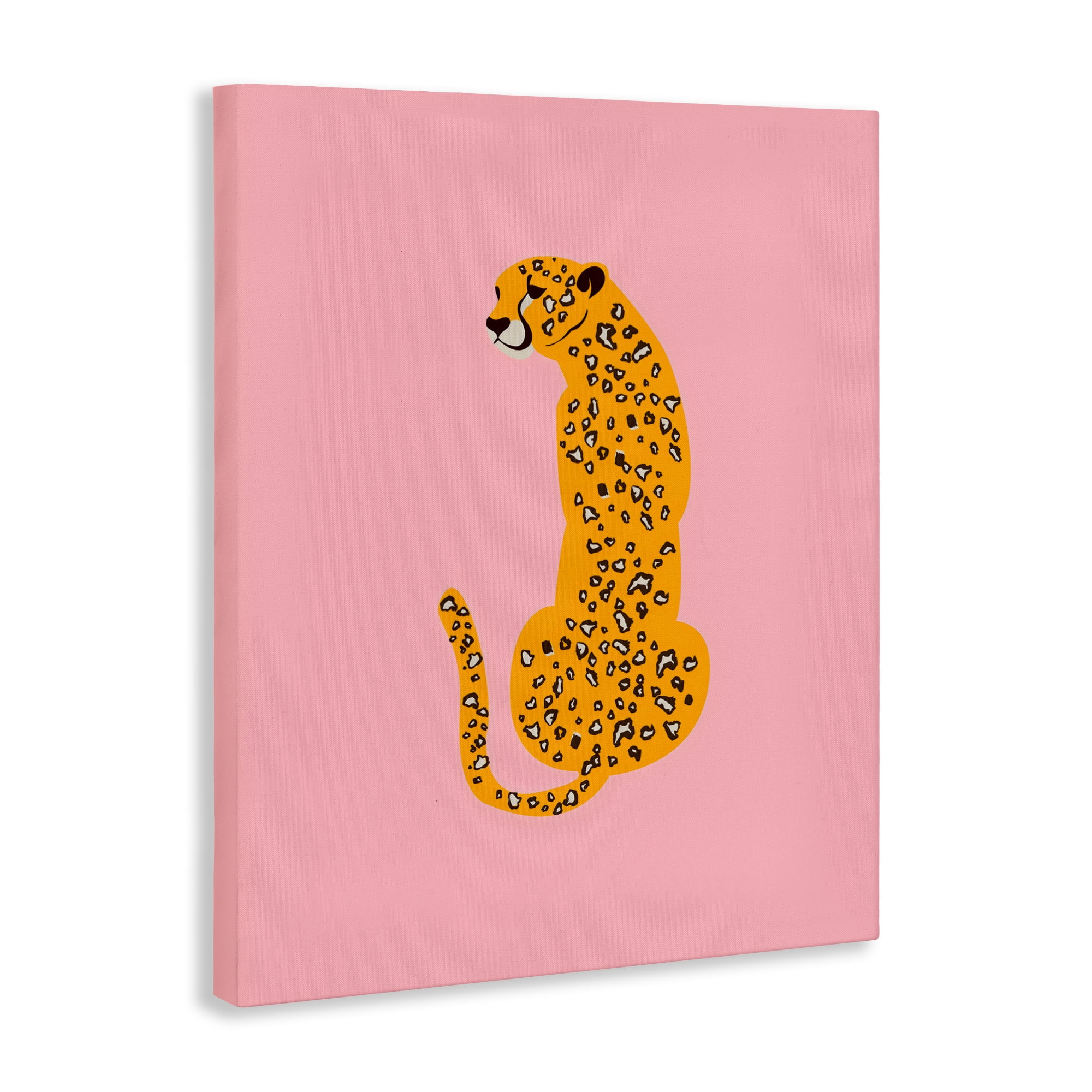 Stupell Industries Yellow Jaguar on Pink Canvas Wall Art, design by Creative Studio