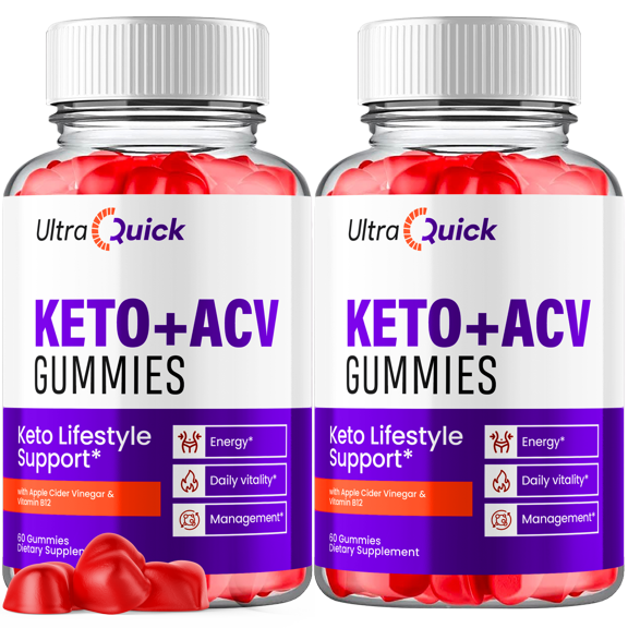Ultra Quick Keto   ACV 1000MG Gummies Keto Lifestyle Support 2 Bottle Pack