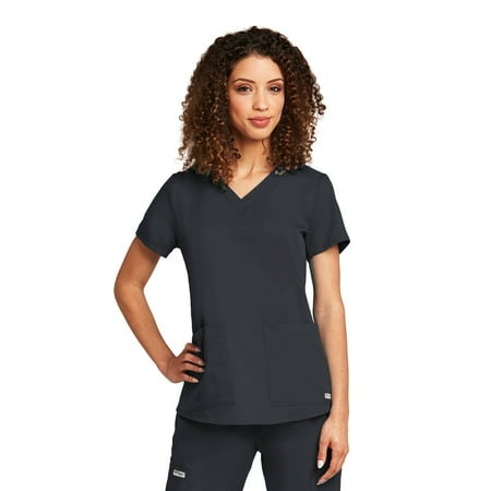 Grey's Anatomy Women's 71166 ScrubTopwith Shirring Back-Steel-XS