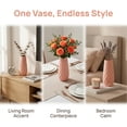 thumbnail image 6 of Unique Bargains Clear Tapered Plastic Vase Decorative Vase Pink 3.1" x 3.1" x 9.1", 6 of 6