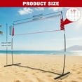 thumbnail image 2 of Volleyball Net, 12Ft/32Ft Portable Backyard Volleyball Net - Adjustable Height, Heavy-Duty Frame, Freestanding Design - Portable Outdoor/Indoor Volleyball Set with Carry Bag, 2 of 7