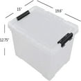 50 Quart Clear Containers/Bins with Lid，Wheels and Latching Handles