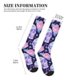 thumbnail image 2 of Lsque crystal Skull flower Pattern Sport Compression Socks for Men & Women 15-20 mmHg Knee High Nurse Pregnant Running Medical and Travel Athletic, 2 of 6
