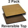 thumbnail image 2 of Flash Furniture 2 Pack 36'' Square Table Top with Natural or Walnut Reversible Laminate Top, 2 of 2