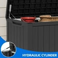 thumbnail image 4 of Dextrus 120 Gallon Outdoor Resin Deck Box,Waterproof&Lockable Storage Box for Garden Patio,Dark Gray, 4 of 9