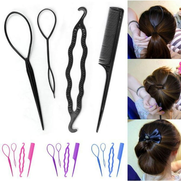 Women Hair Braid Clip Magic Styling Stick Bun Maker Tool Fashion