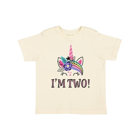 

Inktastic 2nd Birthday Unicorn 2 Year Old Girl Outfit Gift Toddler Toddler Girl T-Shirt
