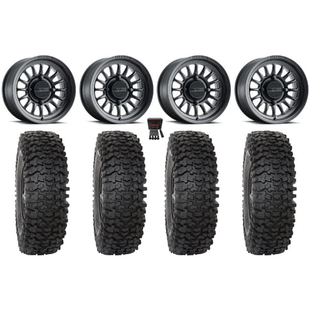 Method 411 14 Wheels Black 27 RC500 Tires Polaris RZR XP 1000 / PRO XP / Ranger XP 900/1000