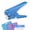 Blue, variant on Handheld Badge Slot Hole Punch 19/32" x 5/32" Oval Punch for ID Badge PVC Card Name Tag Business Card
