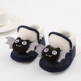 thumbnail image 2 of Povozer Baby Booties Cute Booties Fleece Slippers Soft Warm Crib Shoes Snow Boots(Navy,6-9 Months), 2 of 6