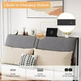thumbnail image 4 of TROPOW Queen Bed Frame,with Charging Station and Storage Headboard, Platform Bed with Ergonomic Upholstered Backrest, Sturdy and No Noise, No Box Spring Needed, 4 of 8