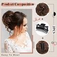 thumbnail image 4 of LAICAIW Pince à Cheveux en Chignon Désordonné Postiche Bouclé Pince à Cheveux en Chignon Peignes Ajouter Queue de Cheval Extensions de Cheveux Synthétiques pour Femmes (Brun Foncé Moyen), 4 of 7