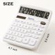 thumbnail image 2 of Calculadora NICOLEKAY, pantalla LCD grande de 12 dígitos, blanca, 2 of 4