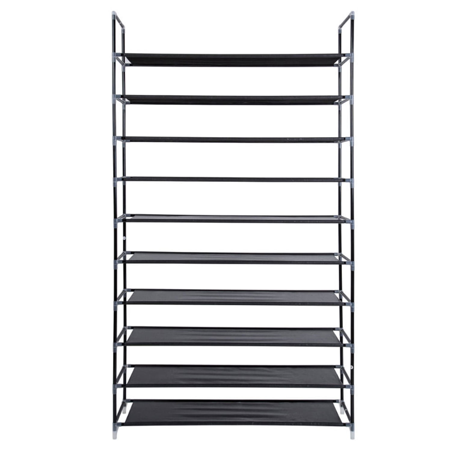 AOSION 10 Tier Shoe Rack,Shoe Rack for Closet 30-50 Pairs Tall Shoe Rack  organizer With Hooks Large Shoe Rack with Removable,Space Saving Shoe
