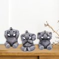 thumbnail image 5 of 3Pcs Baby Elephant Statue Sculpture Resin Figurine Ornaments for Office Home gray, 5 of 8