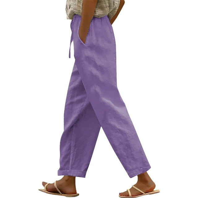 Women's Casual Pants For Everyday Wear With Stylish Side And Back Pockets For Spring And Summer Fashion