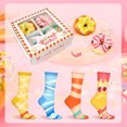 thumbnail image 4 of Funny Donut Socks Box for Women Girls Teens - Fun Novelty Cute Funky Cotton Socks Birthday Valentine Christmas Gifts,4 pairs, 4 of 8
