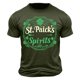 thumbnail image 5 of El Día de San Patricio de los Hombres de Manga Corta Casual Cuello Tripulación Impreso Top, Camiseta de Moda para la Fiesta Y Diario, 5 of 8