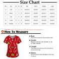 thumbnail image 2 of Lolmot Nurse Uniforms for Women Classy Short Sleeve V-Neck Breathable Shirt Casual Christmas Pattern Oversize Tops Workwear with Pockets, 2 of 4