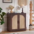 thumbnail image 3 of Buffet Cabinet with Storage, 31.5" Tall Wooden Arched Sideboard Cabinet with/Adjustable Shelf, Fluted Accent Cabinet for Dining Room, Kitchen, 3 of 9