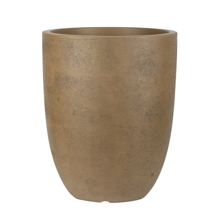 Better Homes & Gardens 18 inch Tall Planter Terra Plant Pot, Volcanic Finish Design with Drainage Hole